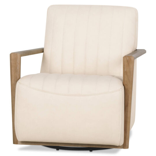 DECOR - Leather Accent Chair - Chalk