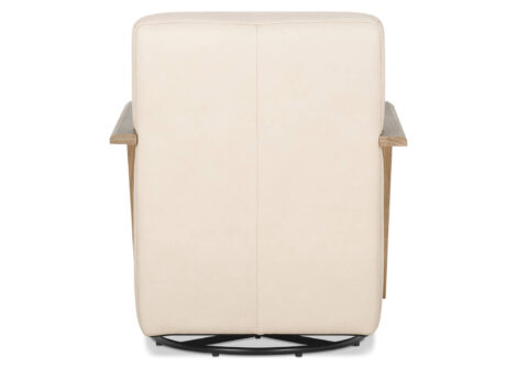 DECOR - Leather Accent Chair - Chalk - Image 5