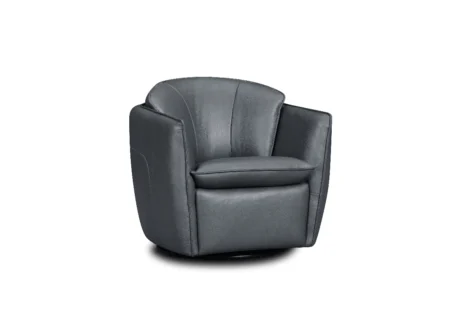 Swirl - swivel accent chair - Grey Leather