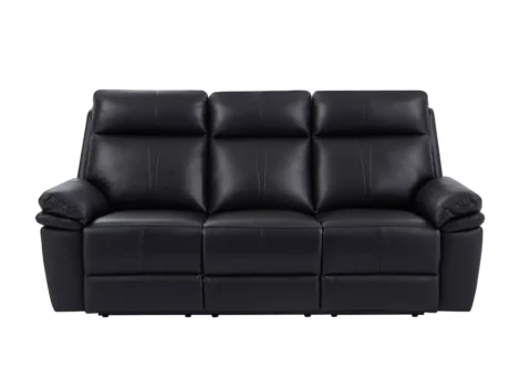 Countess - 3 seater sofa - Leather -  Black - Image 3