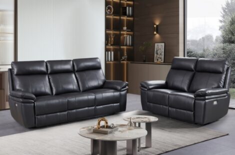 Countess - 3 seater sofa - Leather -  Black - Image 4