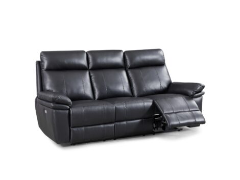 Countess - 3 seater sofa - Leather -  Black - Image 2