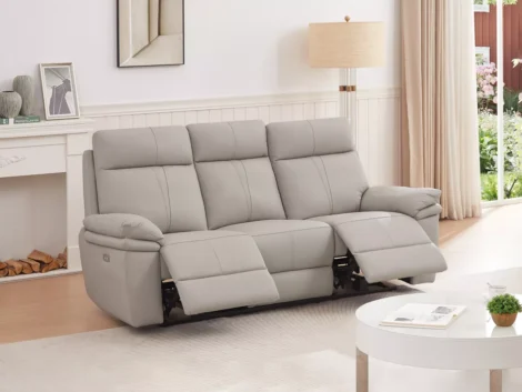 Countess - 3 seater sofa - Leather -  Black - Image 9