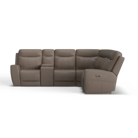 Leonardo - Sectional - Leather Power Recliner - Image 2