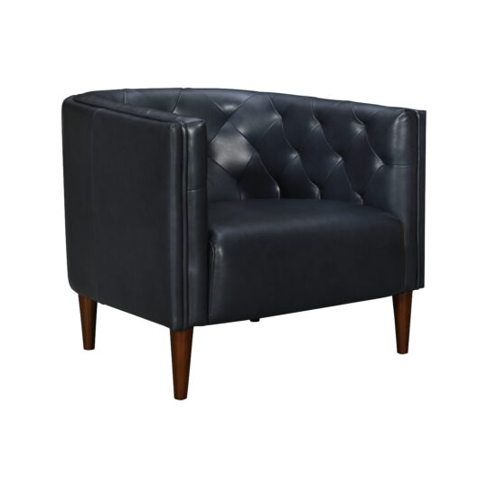 Kempton - Accent Chair - Navy Leather