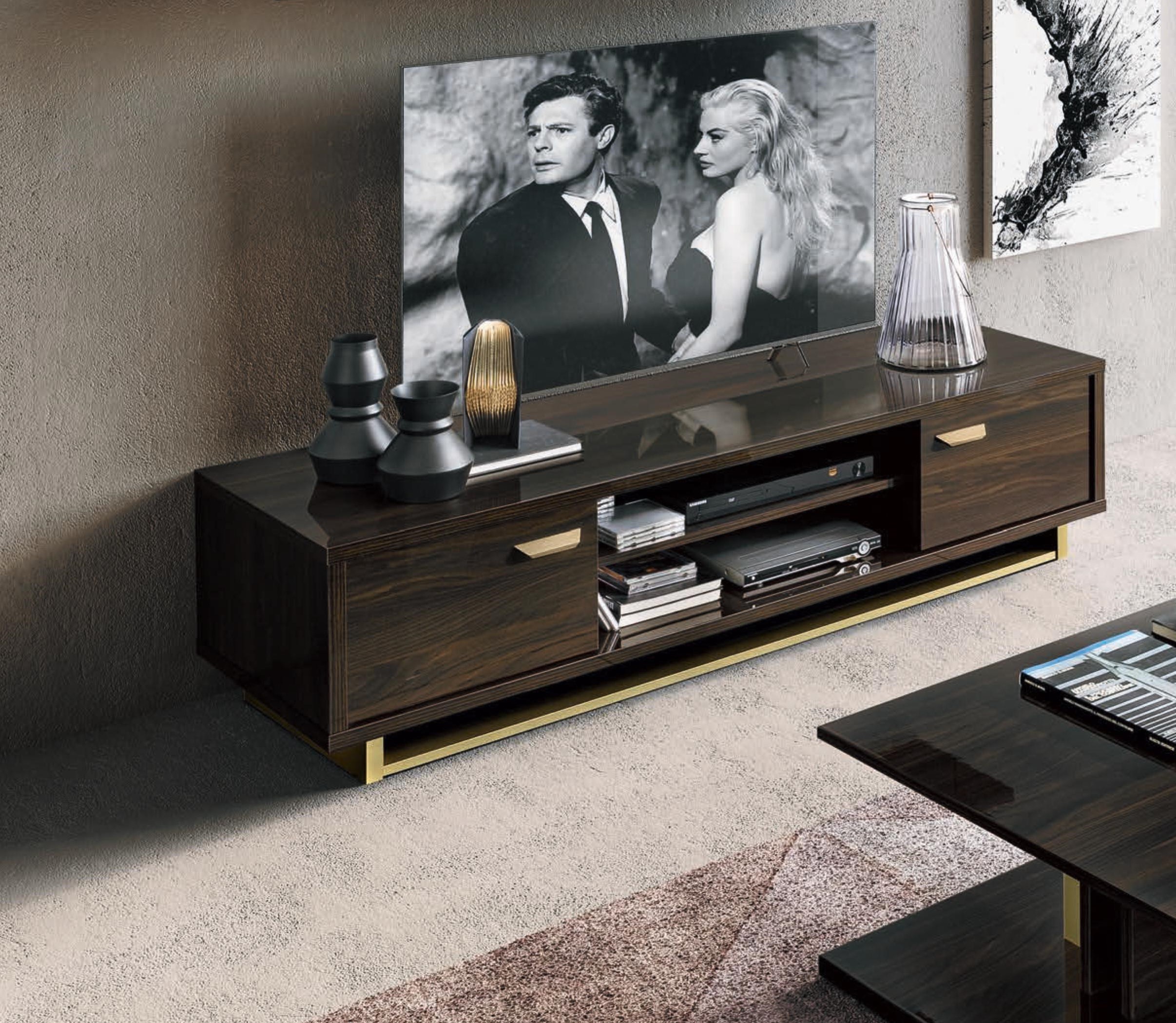 Volare Walnut Italian TV Cabinet