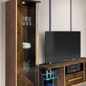 Desiree Bronze Gold Italian 1 Door Vitrine