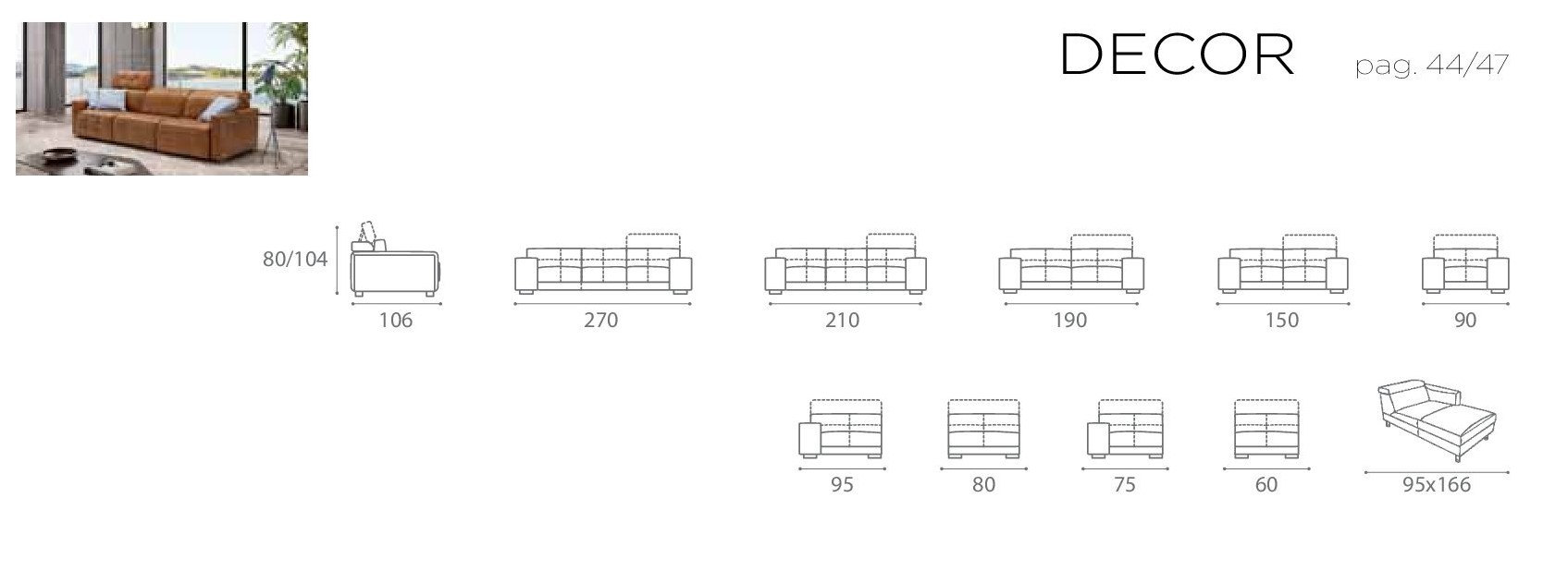 DECOR Italian Full Leather Recliner Sofa - Image 5