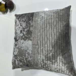 Cushion - Crush velvet stock 3 Grey