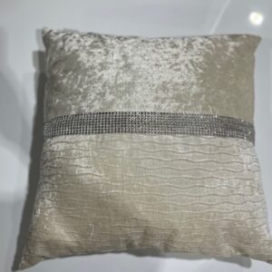 Cushion - Crush velvet stock 3 Ivory