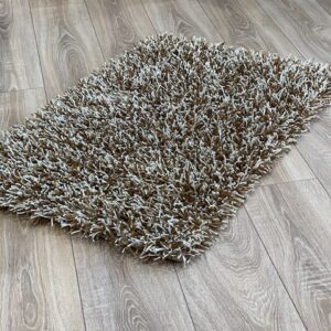 Shaggy Rug - 24'' x 36'' Polyester Beige & Cream