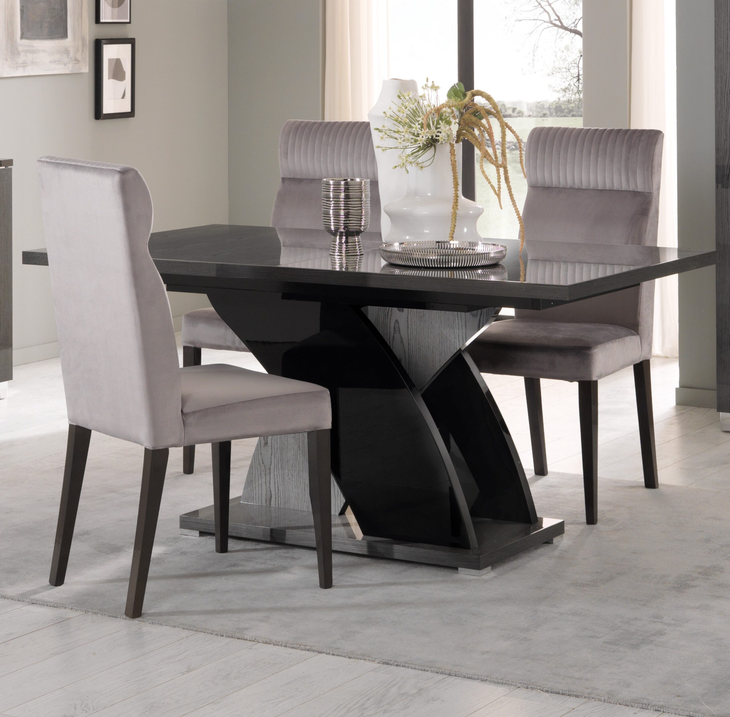 Metropol Grey - Italian - Extendable Dining 7pc Set