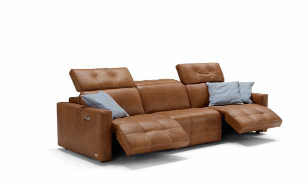 DECOR Italian Full Leather Recliner Sofa - Image 3