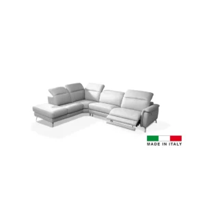 Oxford - Sectional LHF Chaise End Power Recliner - White