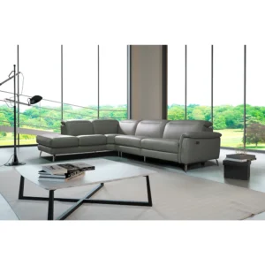 Oxford - Sectional RHF Chaise End Power Recliner - Grey