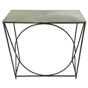 Black and Nickel Console Table